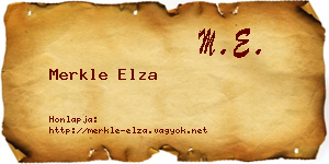 Merkle Elza névjegykártya